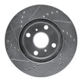 R1 Concepts Brake Rotor Drilled and Slotted Silver Fits Scion xA