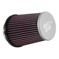 K&N Universal Rubber Filter 3in Flg 4-1/2inch OD B / 2-1/4inch H - Silver Top