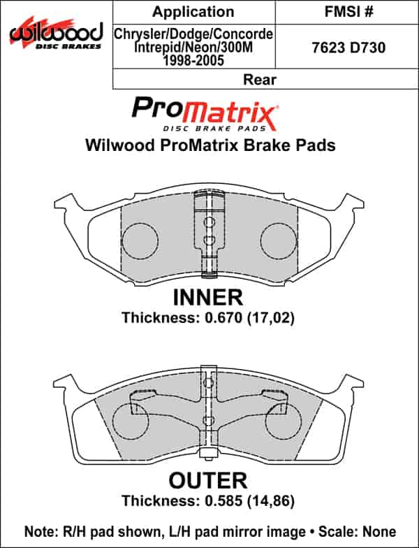 Wilwood Pad Set Promatrix D730