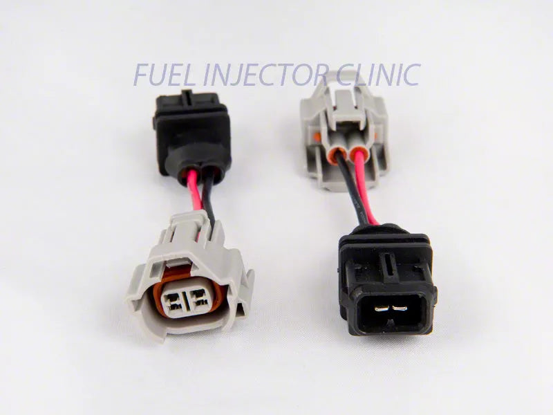 Fuel Injector Clinic Set of 6 Denso (female) to Jetronic/EV1 Adapter (male) injector plug adaptors