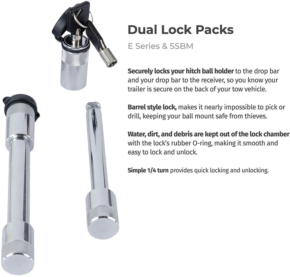 FLASH ESERIES 2 1/2IN HEAVY DUTY DUAL LOCK PACK W/2 KEYS