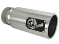 aFe SATURN 4S 4in SS Intercooled Exhaust Tip - Polished 4in In x 5in Out x 12in L Bolt-On