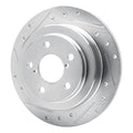 DFC 90-08 Saab 9-2X Rear Left Drilled & Slotted Silver Brake Rotor