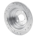 DFC 90-08 Saab 9-2X Rear Left Drilled & Slotted Silver Brake Rotor