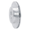 R1 94-96 Nissan 240SX Front Left Drilled & Slotted Silver Brake Rotor