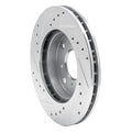 R1 1998-2002 Acura CL Front Right Drilled & Slotted Silver Brake Rotor