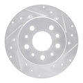 R1 61-91 Mercedes-Benz 220D Rear Right Drilled & Slotted Silver Brake Rotor