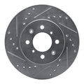 R1 88-91 Honda Accord Coupe Front Left Drilled & Slotted Silver Brake Rotor