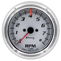 3-3/8 Dia Tachometer 8000 RPM White Dial