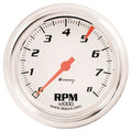 3-3/8 Dia Tachometer 8000 RPM White Dial