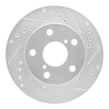 R1 91-95 Toyota MR2 Front Right Drilled & Slotted Silver Brake Rotor