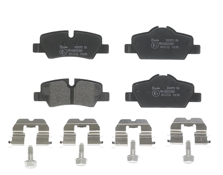 Brembo 14-21 Mini Cooper Rear Premium Low-Met OE Equivalent Pad