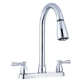 NONMETALLIC DUAL LEVER PULLDOWN RV KITCHEN FAUCET CHROME POLISHED