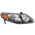 LH H/LMP ASSY COMP; 4DR SEDAN; INCL SIDE MRKR/PRK/SGNL LAMPS; W/O BULBS OR SOCKETS CIVIC 200608