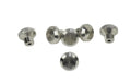 Kentrol 76-86 Jeep CJ Interior Knob Set 6 Pieces - Polished Silver