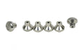 Kentrol 76-86 Jeep CJ Interior Knob Set 6 Pieces - Polished Silver