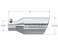 MBRP Universal Tip 4.5 O.D. Angle Rolled End 2.5 Inlet 11in Length - T304