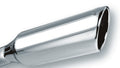 Borla 2.25in Inlet 4in Round Rolled Angle Cut x 12in Long Embossed Exhaust Tip