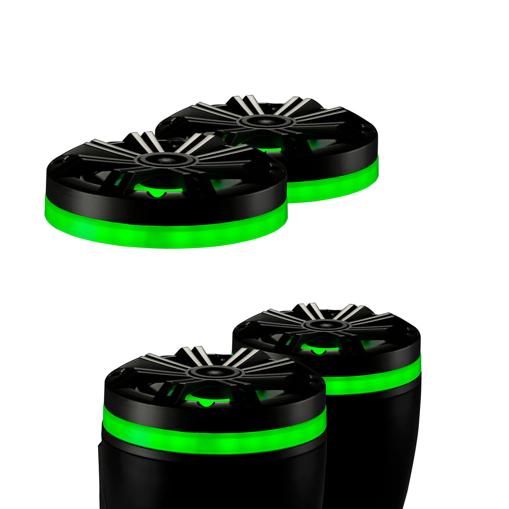 KLSR 6.5 Weather Proof LED Lighted Speaker Ring Pair RoHS Compliant