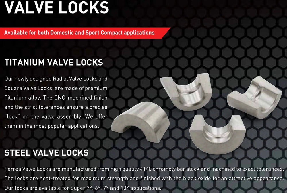 Ferrea Nissan 350Z 6mm Radial Steel Valve Locks - Set of 12 (Use w/E11060)
