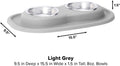 WeatherTech Pet Feeding System Double Low 8oz 1in. Stainless Bowl - Light Grey