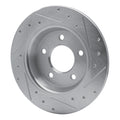 R1 Concepts Brake Rotor Drilled and Slotted Silver Fits Mazda 3