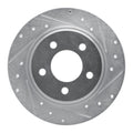DFC 04-13 Mazda 3 Rear Right Drilled & Slotted Silver Brake Rotor
