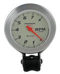 3-3/8 Dia Tachometer 8000 RPM Silver