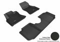3D MAXpider 2014-2019 Fiat 500L Kagu 1st & 2nd Row Floormats - Black