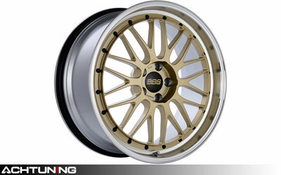 BBS LM 20x10 5x120 ET33 Gold Center Diamond Cut Lip Wheel -82mm PFS/Clip Required