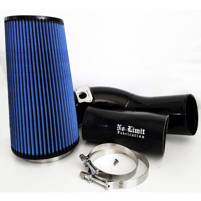 No Limit Fabrication 6.0 PowerStroke Cold Air Intake Black Oiled Filter Includes PCV Provision and Hose 2004-2007 60CAIBO0407