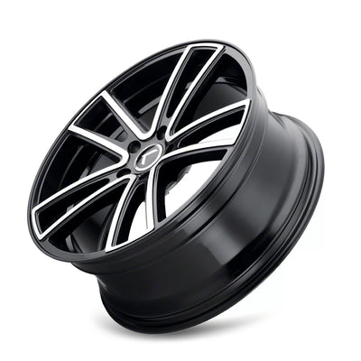 Kraze KR190 Lusso 22x8.5 / 5x115 BP / 38mm Offset / 72.62mm Hub Gloss Black Machined Wheel