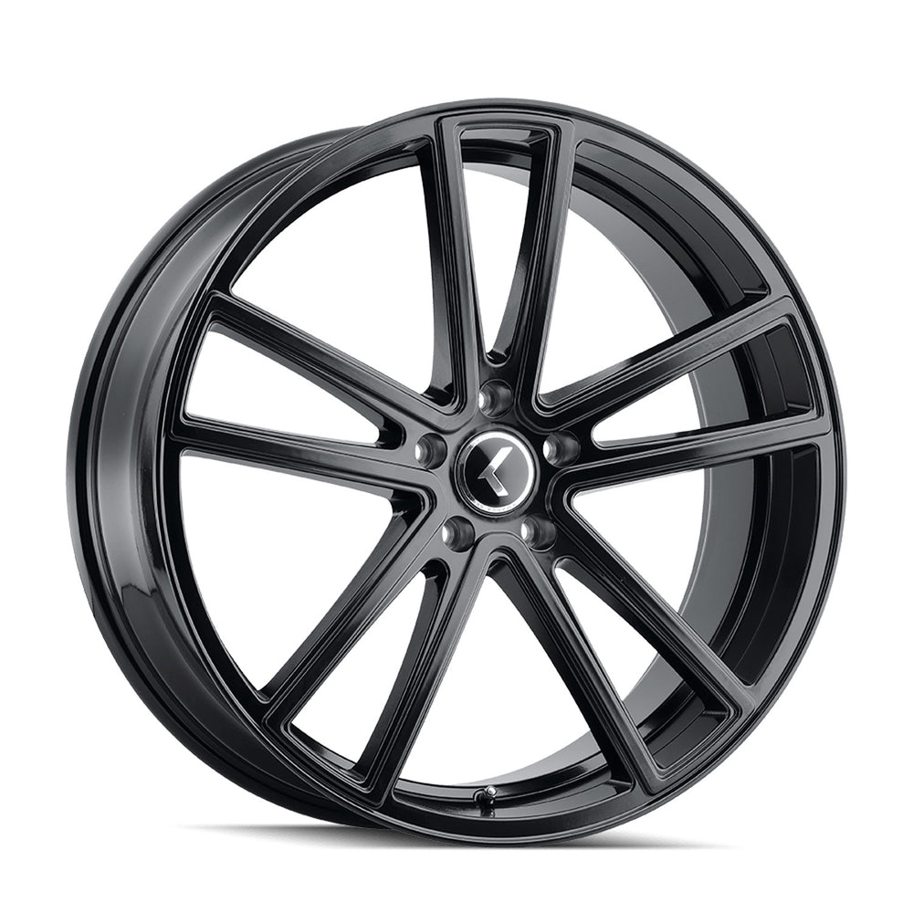 Kraze KR190 Lusso 18x8 / 5x112 BP / 40mm Offset / 66.56mm Hub Gloss Black Wheel