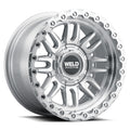 Weld Off-Road Swift 17x9in - 5x114.3 / 5x127 BP - ET-12 78.1mm CB Gloss Silver Machined Wheel & Ring
