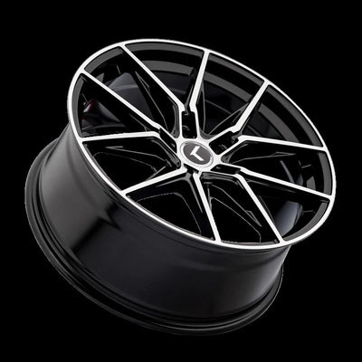 Kraze KR196 Evolve 19x8.5 / 5x120 BP / 30mm Offset / 72.56mm Hub Gloss Black Machined Wheel