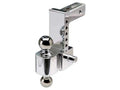 10IN ADJUSTABLE PIN STYLE FLASH ALUMINUM BALL MOUNT W/2IN & 2 5/16IN CHROME BALLS