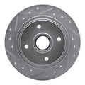 DFC 84-87 Honda Prelude Rear Left Drilled & Slotted Silver Brake Rotor