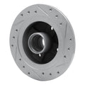 DFC 84-87 Honda Prelude Rear Left Drilled & Slotted Silver Brake Rotor