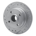 DFC 84-87 Honda Prelude Rear Left Drilled & Slotted Silver Brake Rotor