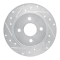 R1 Concepts Brake Rotor Drilled and Slotted Silver Fits Ford EcoSport