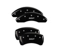 Set Of 4 Caliper Covers Engraved Front And Rear MGP Black Finish Silver Characters 2005-2011 Mercedes-Benz C230 MGP Caliper Covers