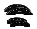 Set Of 4 Caliper Covers Engraved Front And Rear MGP Black Finish Silver Characters 2014-2017 Audi SQ5 MGP Caliper Covers