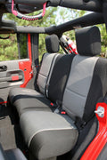 Seat Cover Kit, Black/Gray; 07-10 Jeep Wrangler Unlimited JKU, 4 Door
