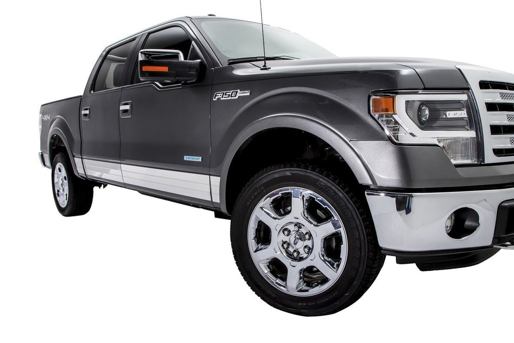 9905 F250/F350 SUPER DUTY EXT CAB SHORT BED STAINLESS STEEL ROCKER PANELS
