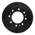 R1 06-11 Cadillac DTS Front Right Drilled & Slotted Black Brake Rotor