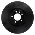 R1 Concepts Brake Rotor Drilled and Slotted Silver Fits Land Rover