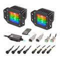 CHASING LED CUBE LIGHTS FLUSH MOUNT W/CONTROLLER