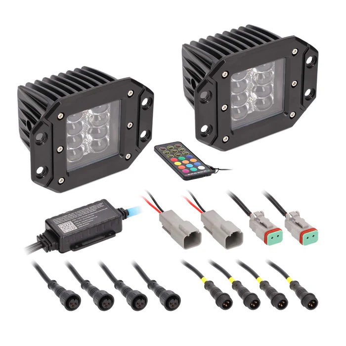 CHASING LED CUBE LIGHTS FLUSH MOUNT W/CONTROLLER