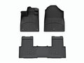 WeatherTech Black Front Rear FloorLiner HP Fits -23-25 Pilot 441796-1-2IM
