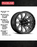 Aluminum Wheels 17x8.5 Clutch 934G Gunmetal Gray Multi Spoke 0 Offset 5 on 127 Bolt Pattern 78.1 Bore Raceline